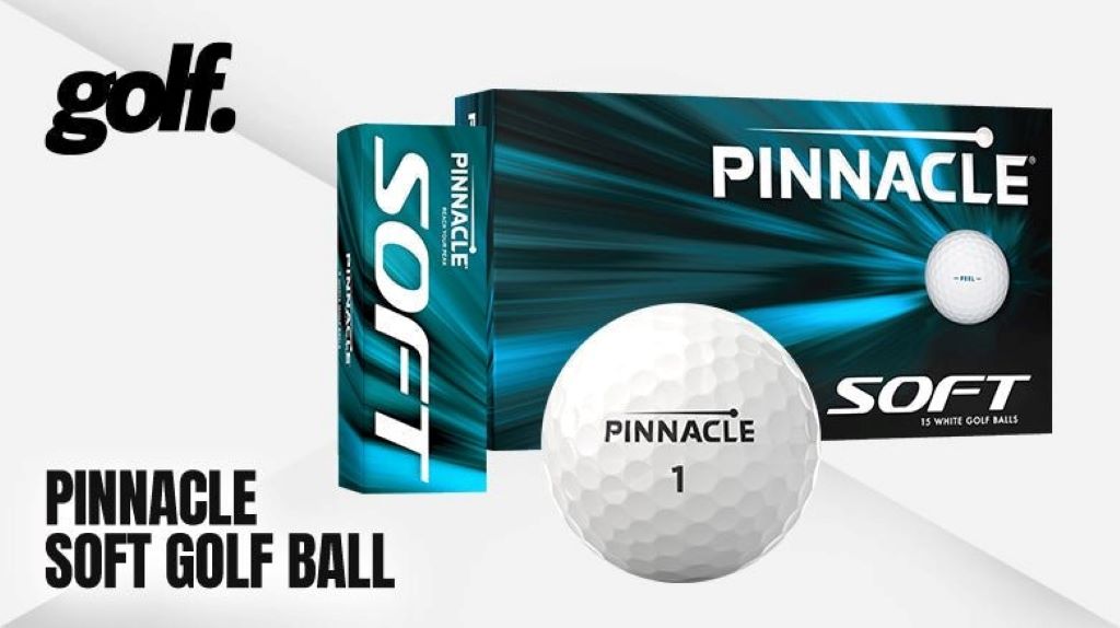 Close-up of Pinnacle Rush golf ball dimples promoting straight, long flights.