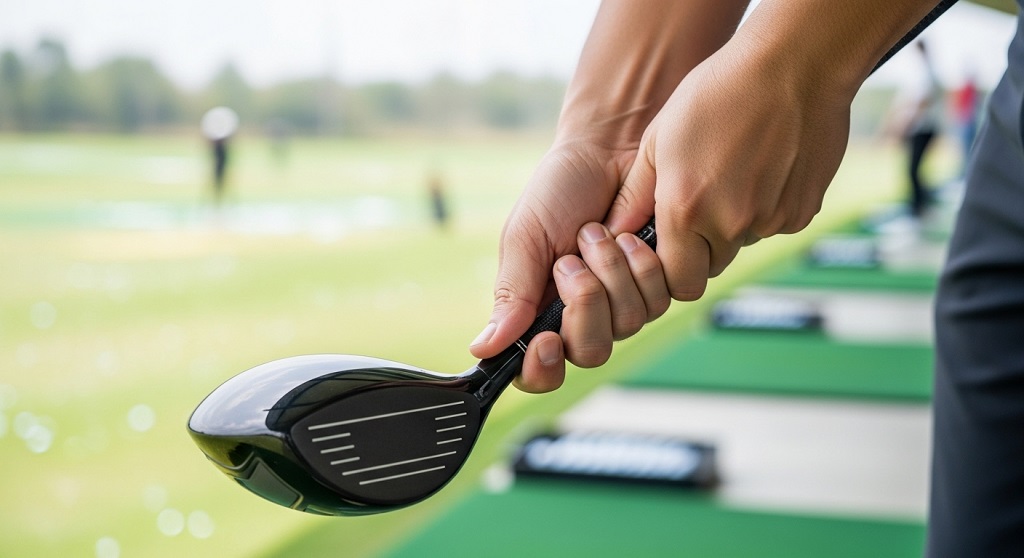 Essential golf equipment for beginners including clubs balls and gloves