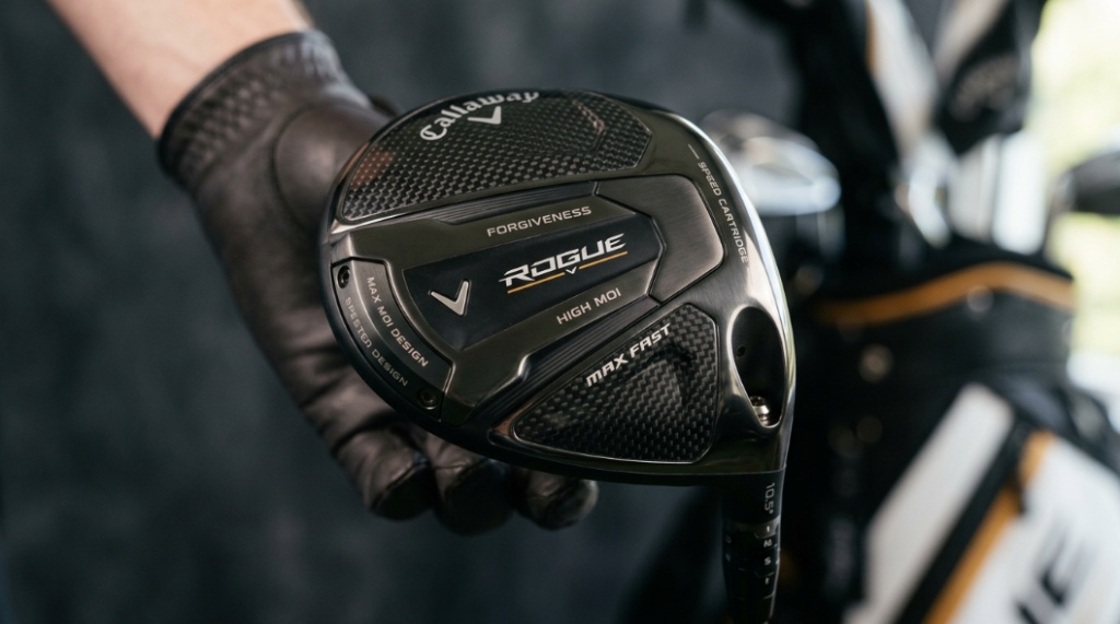 Close-up of the perimeter weighting on a Callaway driver head for maximum forgiveness.